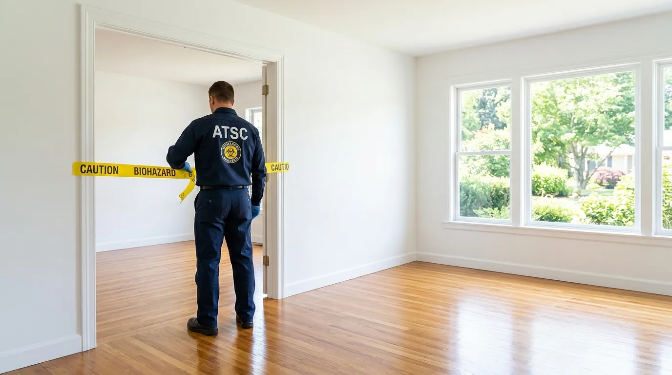 Certified biohazard cleanup crew performing Decomposition Cleanup in Pahokee